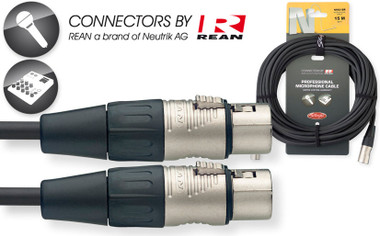 Stagg Rean Neutrik Deluxe 15M/50' Mike Mic Microphone Cable XLR Female-xlr Male