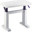 Stagg White Hydraulic Piano Bench With White Skai Top Adjustable Height - view 2