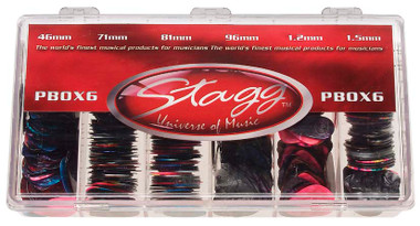 STAGG PBOX6 Bulk Guitar Pick Box with 600 Assorted Celluloid Plectra