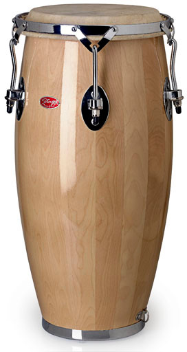 STAGG 9" Lacquered Portable Conga With Natural Wood Body Plus Nylon Strap