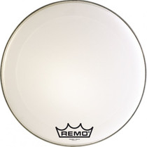 28" Powermax Ultra White Marching Bass Drum Head 7.5-mil Floating Muffling Ring