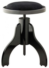 Stagg Gloss Black Piano Stool Black Velvet W Adjustable Height Ps35 Bkp Vbk