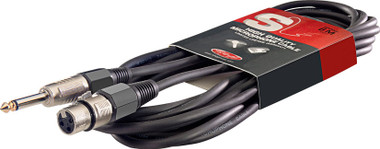 Stagg 6M 20ft High Impedance Microphone Cable XLR F To 1/4" Plug Mike Mic
