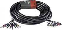 Stagg 15 M/50 Ft. Multicore Cable - 8 X Phone-Plug 1/4" / 8 X M. Rca Snake