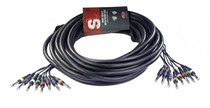 Stagg 15 M/50 Ft. Multicore Cable - 8 X Phone-Plug / 8 X Phone-Plug 1/4" Snake