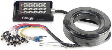 Stagg Stagebox 16 XLR F / 4 Jack M-15M 50' Drop Box Stage Snake Ssb-15/16x4ph