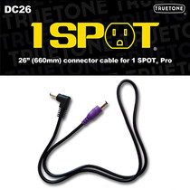Truetone DC26 26" (660mm) DC Connector Cable for 1 Spot Pro 5.5x2.1mm plugs straight and right angle