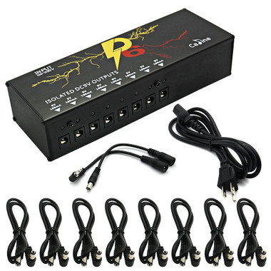 Caline P6 Guitar Effect Pedals Isolated Power Supply 8 Way DC 9V