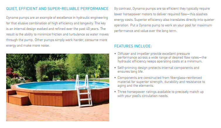 Pentair Dynamo Pool Pump 1 5 Hp Above Ground Pools