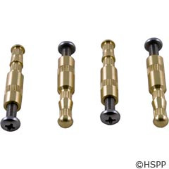 AquaStar Pool Products Brass Inserts W/Ss Screws, Set Of 4, For Suction Retrofits - BIK4