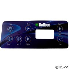 Balboa Water Group Overlay,7 Button Serial Standard W/Aux (54170) - 11159