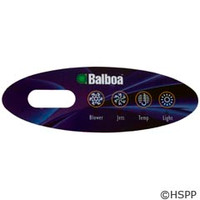 Balboa Water Group Overlay,Mini Oval Lcd(1 Pump,Blower,Light,Temp)(52144) - 11095