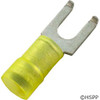 Generic Flanged Fork Terminal, Yellow 12-10Awg #10 Stud (Pkg 25) -