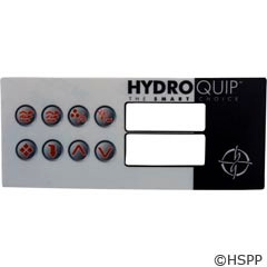 Hydro-Quip Ht-2 Label, Lg Rectangle, 8-Button - 80-0211