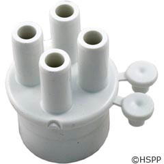 Waterway Plastics Manifold, 1" Spg X (4) 3/8" Barbs (2) Plugs - 672-4030