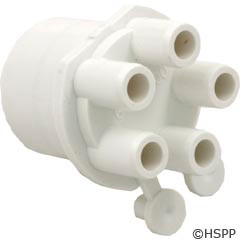 Waterway Plastics Manifold, 1" Spg X (5) 3/8" Barbs (2) Plugs - 672-4100