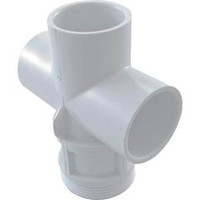 Waterway Plastic Body, 1"Top Access Diverter Valve, White - 602-4300