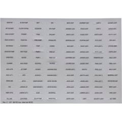 Zodiac Pool Systems Decals, Auxiliary Equipment Labels - 6781