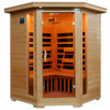 Sante Fe - Hemlock 3 Person FAR Infrared Sauna With Carbon Heaters - Corner Unit