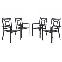 Outdoor Metal Dining Chairs - Set of 4