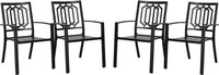 Outdoor Dining Chairs, Set of 4, Stacking