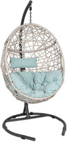 Outdoor Wicker Hanging Swing Chair, with Cushion