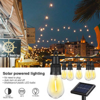Solar string lights with 15 led bulbs