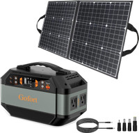 GOFORT 330W Portable Power Station with 100W 18V Portable Solar Panel