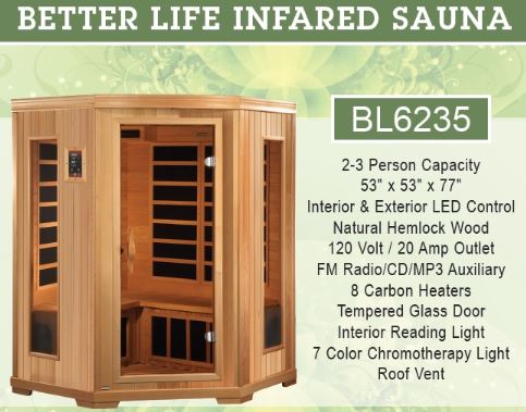 bl6235 better life sauna