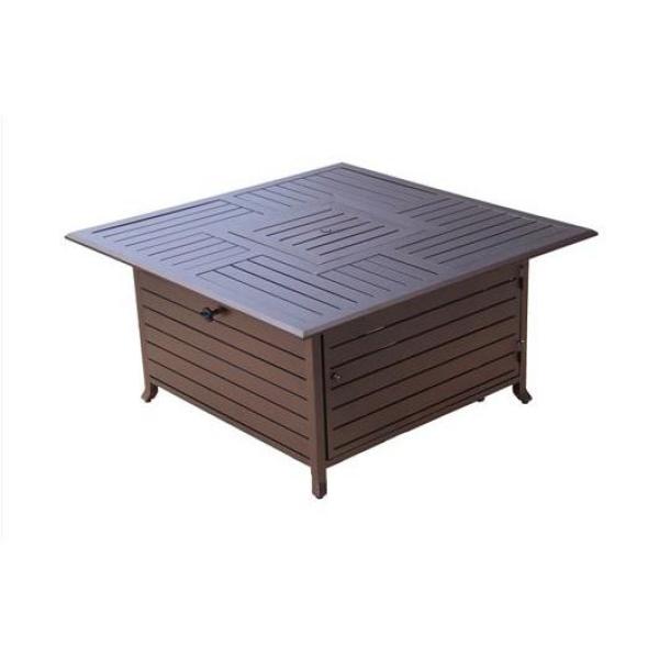 Bronze firepit slatted square