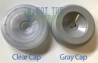 clear cap and gray cap for artesian spas diverter valve