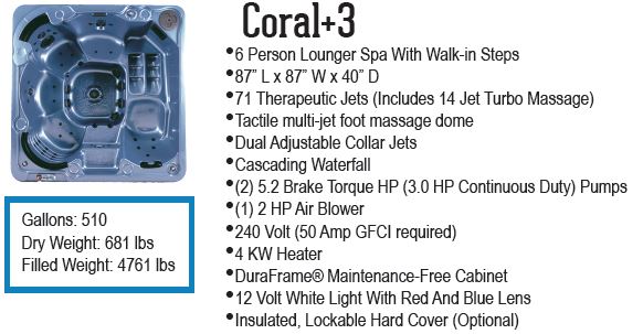 Coral 3 Hot Tub