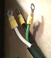 flags on end of power cord