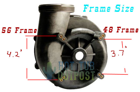 Frame Size 48 or 56 frame hot tub pump