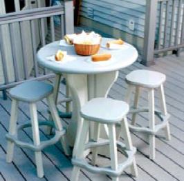 Gray outdoor resin table