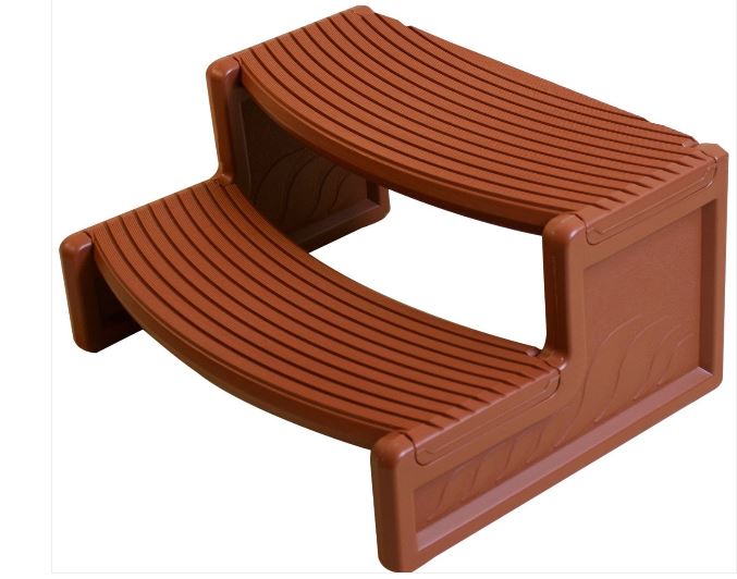 Handistep in brown is a hot tub step perfect for your spa.