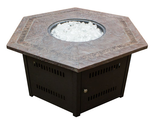 hexagonal fire pit propane for outdoors