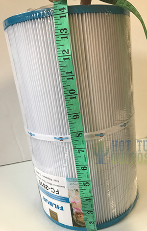 measure spa filter filbur