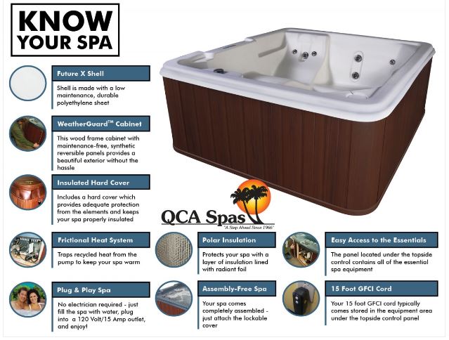 QCA Spas Orion hot tub features from Hot Tub Outpost