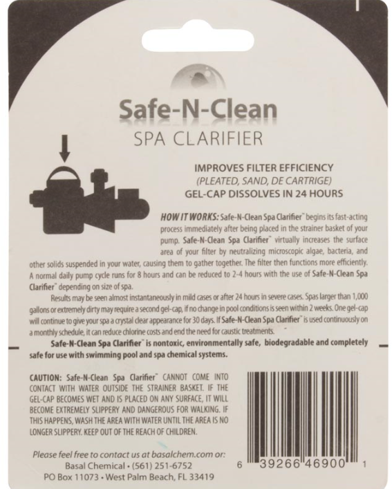 safe n clean spa clarifier