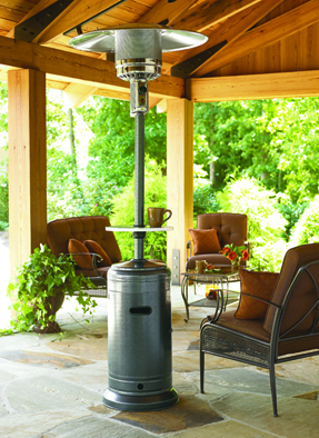 Silver Outdoor Heater table