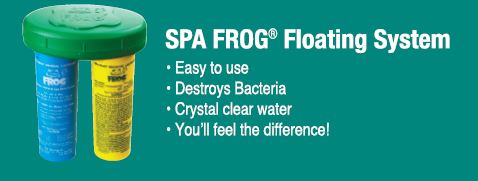FROG Serene Floating System For Hot Tubs With 2 Replacement Bromine Cartridges - Prefilled Hot Tub Sanitizer - Hot Tub Maintenance System With Sanitizing Minerals & Bromine