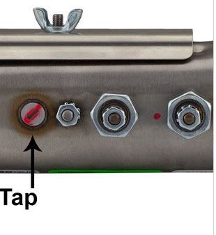 tap for pressure swith on heater