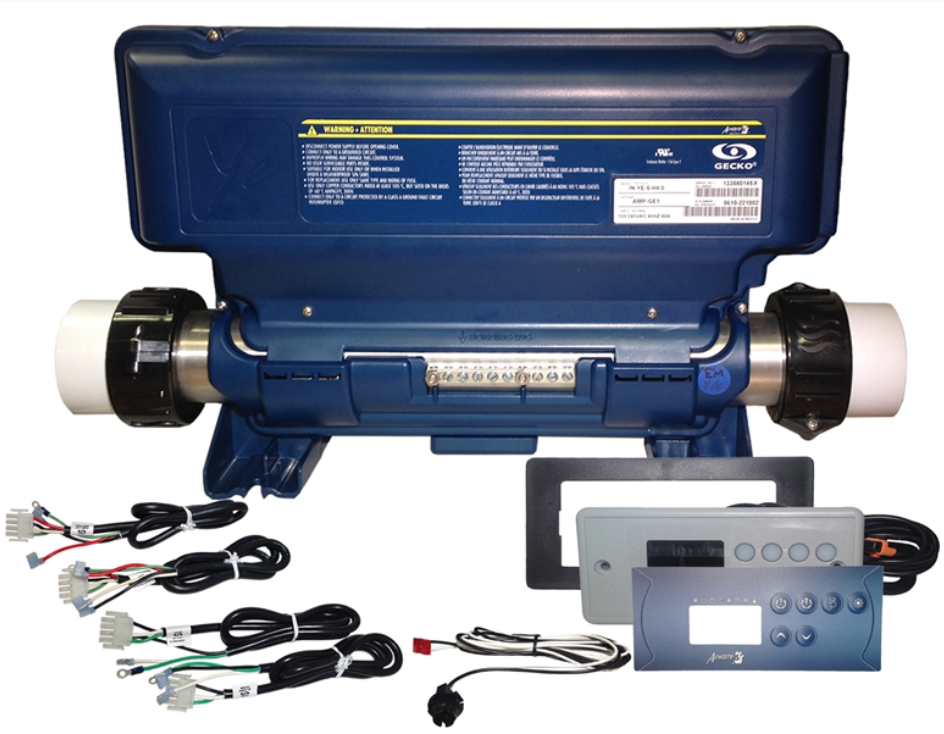 Gecko IN.YE5 Spa Pack Bundle with IN.K35 Panel and AMP Cords