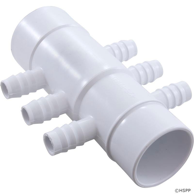 Waterway 2 Inch S X 2 Inch SPG X 3/4 PVC Manifold 4255060 6Port