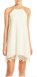 White lace halter dress 