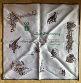 oo183 - c1969 commemorative table cloth - hunting meeting of SED Party Veterans in Berlin