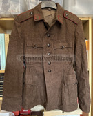 gw002 - Bulgarian cold communist era Army wool uniform jacket with belt hooks