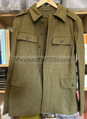 gw003 - Romanian cold communist era Army wool uniform jacket with belt hooks - 36" chest