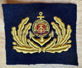 sd004 - very scarce Seefahrtsamt der DDR - State Maritime Institution - embroidered cap badge for officer ranks - unfinished